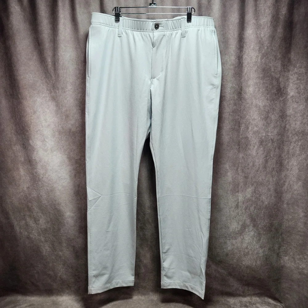 Under Armour Mens UA Golf Tapered Pants Halo Gray 38x32 Storm UPF 50+ 1377301